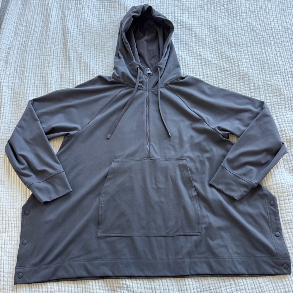 Athleta Half Zip Poncho Style Sweatshirt